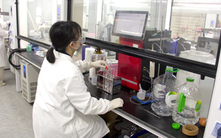 Actual photo of the CATO preparation and separation laboratory