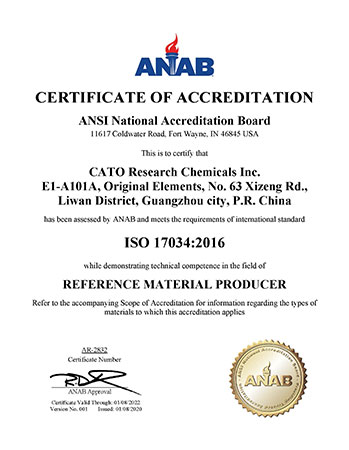International ANAB Certification Certificate Picture